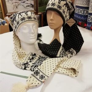 Super long 100% Merino wool stocking hat made in Finland #42